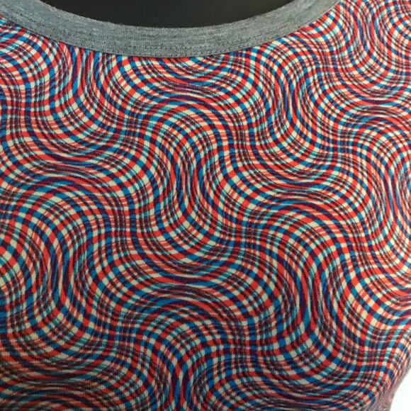 Multicolor LulaRoe Julia Dress Raglan sleeves Sz M - Picture 5 of 7
